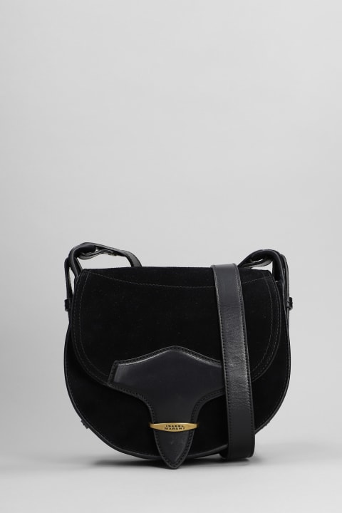 Isabel Marant for Women Isabel Marant Botsy Shoulder Bag In Black Suede And Leather