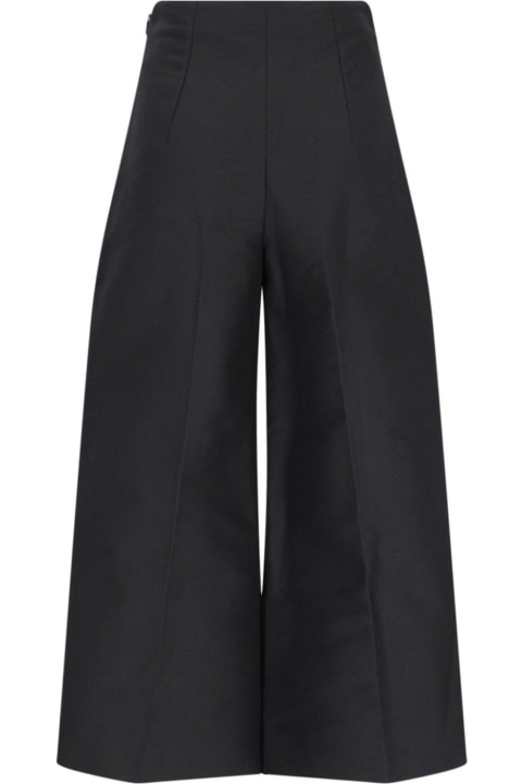Pressed Crease Cropped Trousers
