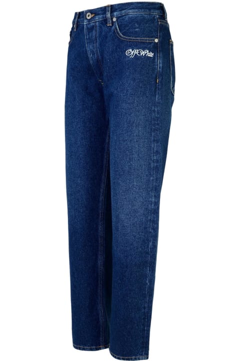 Off-White الجينز لـ القسم الرجالي Off-White Tapered Cotton Jeans