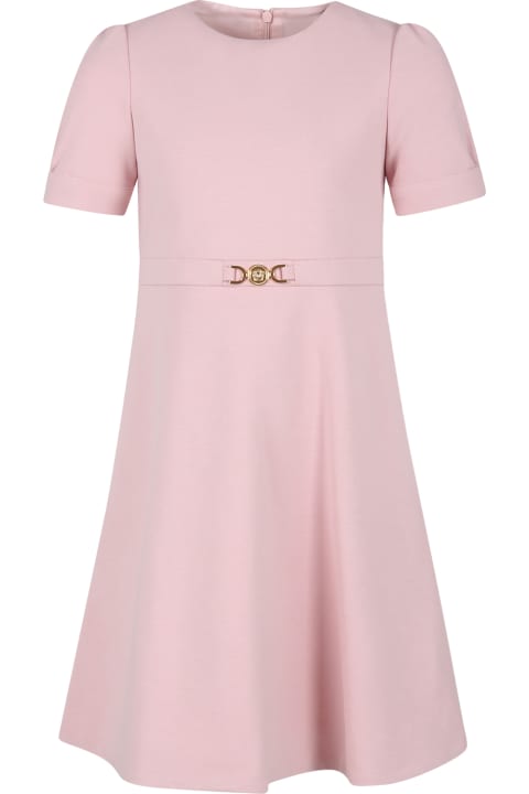 Fashion for Girls Versace Pink Dress For Girl With Medusa
