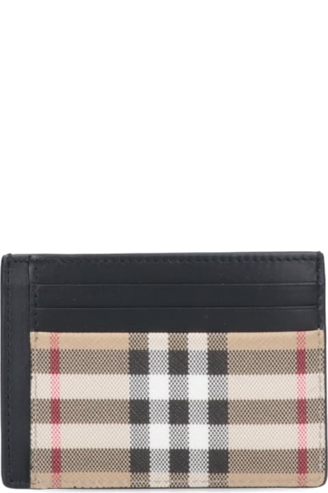 Accessories Sale for Men Burberry Vintage Check Card Holder With Money Clip