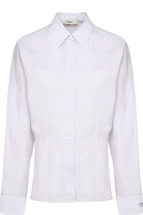 Fendi ملابس علوية لـ السيدات Fendi Cotton Shirt