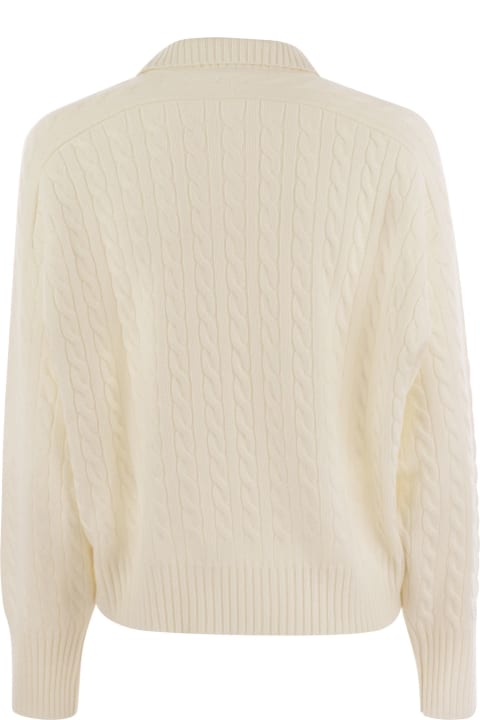 Brunello Cucinelli Sweaters for Women Brunello Cucinelli Plaited Cashmere Polo-style Sweater