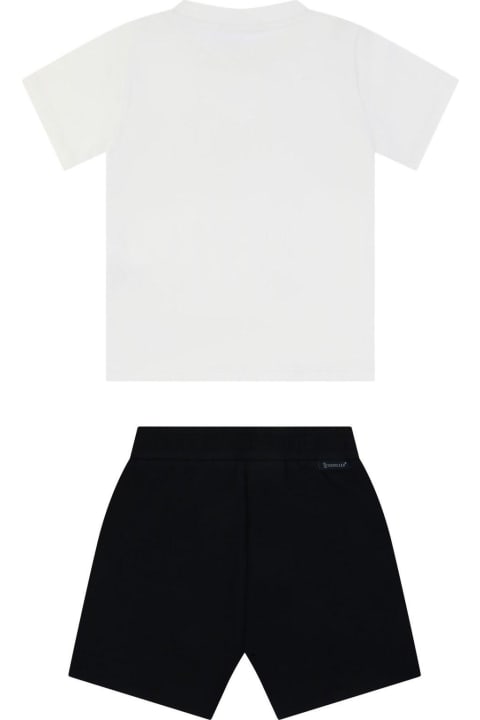 Moncler for Kids Moncler Logo-printed Two-piece Jersey Short Set