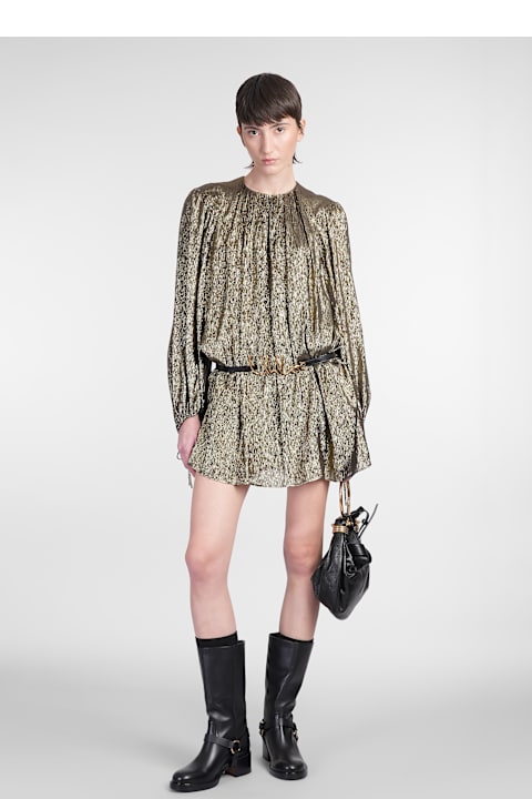 Chloé فساتين لـ السيدات Chloé Dress Woman In Gold Silk