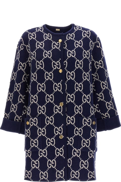 Gucci Sweaters for Women Gucci Gg Jacquard Reversible Cardigan