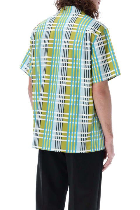 Clothing Sale for Men Lanvin Checkered Bowling Shirt