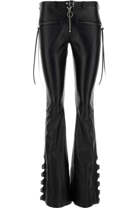Courrèges Pants & Shorts for Women Courrèges Black Nappa Leather Pant