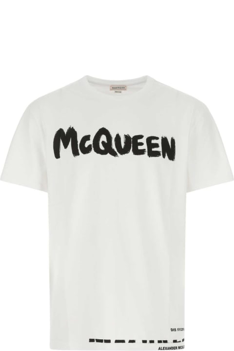 Alexander McQueen Topwear for Men Alexander McQueen White Cotton Oversize T-shirt