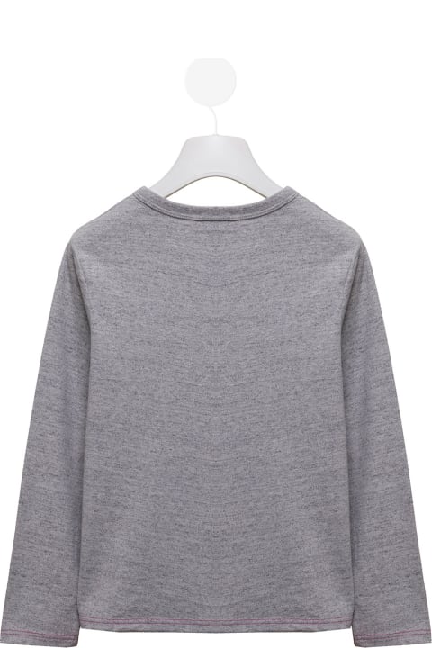 Marc Jacobs Kids Girl's Grey Sweater With Printed Logo