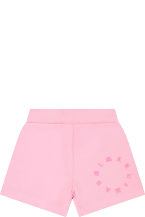 Marni Bottoms for Baby Boys Marni Pink Shorts For Baby Girl With Logo