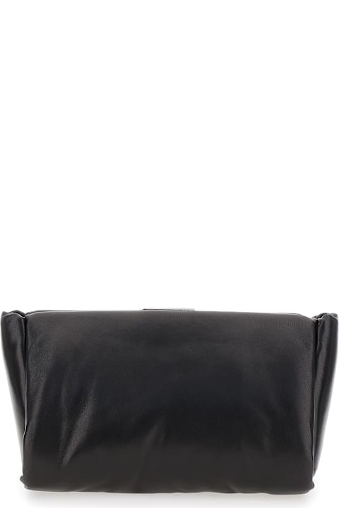 Brunello Cucinelli Totes for Women Brunello Cucinelli Black Clutch With Monil Detail In Leather Woman