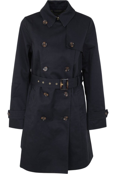 Barbour Coats & Jackets for Women Barbour Short Greta Showerproof Trench Coat