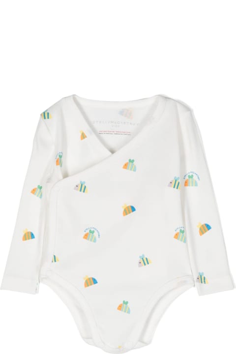 Bodysuits & Sets for Baby Girls Stella McCartney Kids White Set For Babykids With Bee And Logo