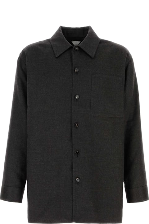Bottega Veneta for Kids Bottega Veneta Dark Grey Flannel Shirt
