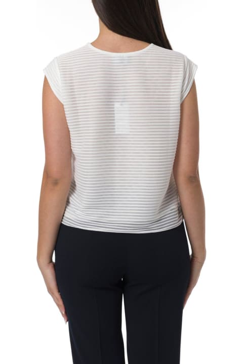 Topwear for Women Emporio Armani Horizontal Striped Sleeveless Top