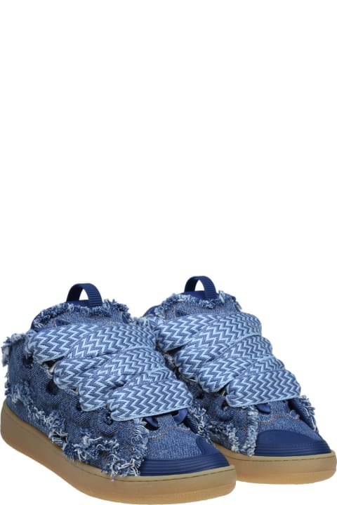 Lanvin Shoes for Women Lanvin Curb Sneakers In Blue Denim