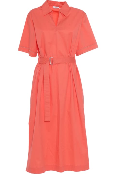 Homeware Peserico Coral Colored Midi Dress