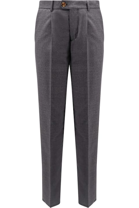 Brunello Cucinelli Pants for Men Brunello Cucinelli Virgin Wool Trousers With Pinces