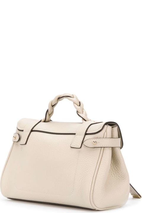 Fashion for Women Mulberry 'mini Alexa' White Handbag In Grainy Leather Woman Mulberry