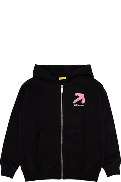 Off-White Sweaters & Sweatshirts for Girls Off-White Arrow Acrylic Zip-up Hoodie