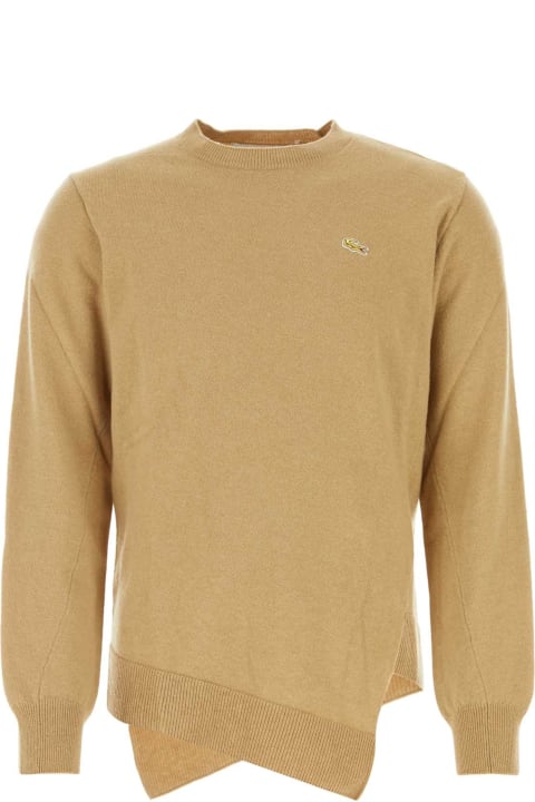 Comme des Garçons Shirt Sweaters for Men Comme des Garçons Shirt Camel Wool Comme Des Garã§ons Shirt X Lacoste Sweater