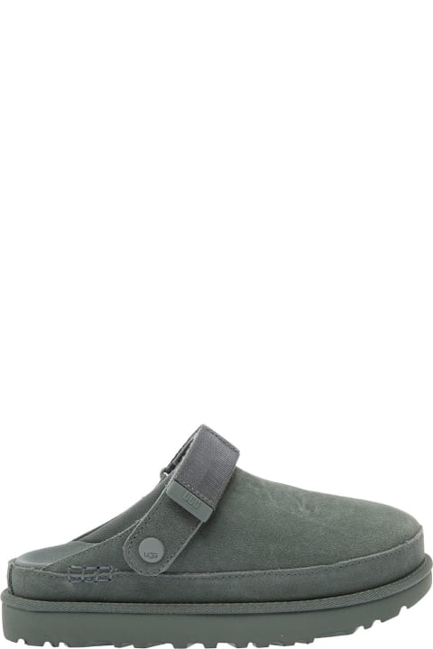 Fashion for Women UGG 'goldenstar' Grey Clog With Embossed Logo In Suede Woman