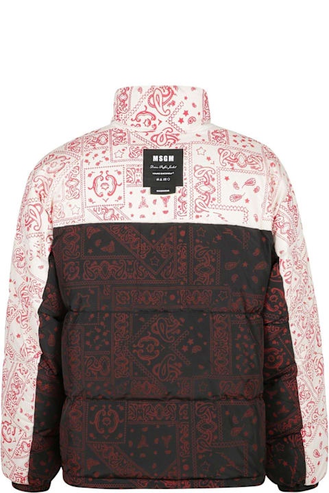 MSGM Clothing for Men MSGM Bandana-printed Panelled Jacket