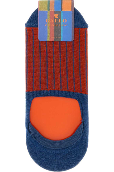 Gallo for Women Gallo Two-tone Stretch Cotton Blend Invisible Socks