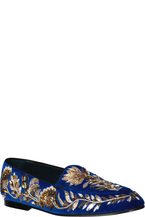 Dolce & Gabbana Loafers & Boat Shoes for Women Dolce & Gabbana Embelished Velvet Loafers