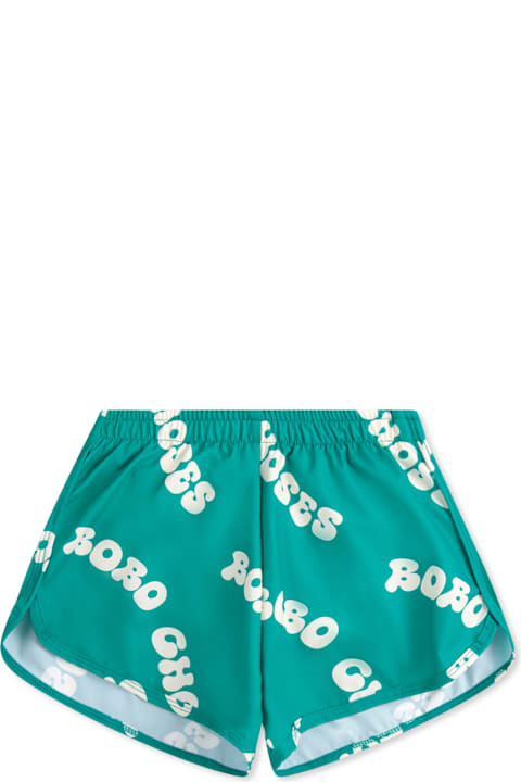 Bobo Choses for Kids Bobo Choses Green Swim Shorts For Boy With Logo