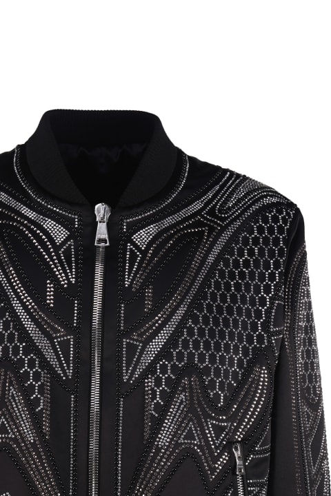 ウィメンズ Balmainのコート＆ジャケット Balmain All-over Embroidered Jacket With Studs