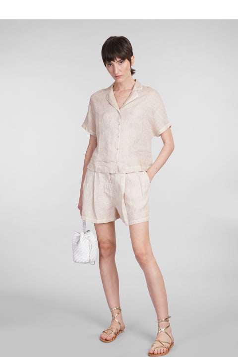 120% Lino Clothing for Women 120% Lino Shorts In Beige Linen