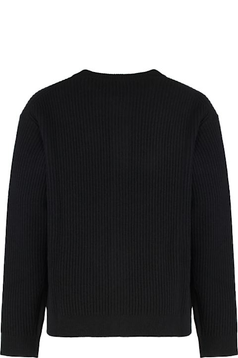 Maison Kitsuné for Kids Maison Kitsuné Ribbed Wool Cardigan