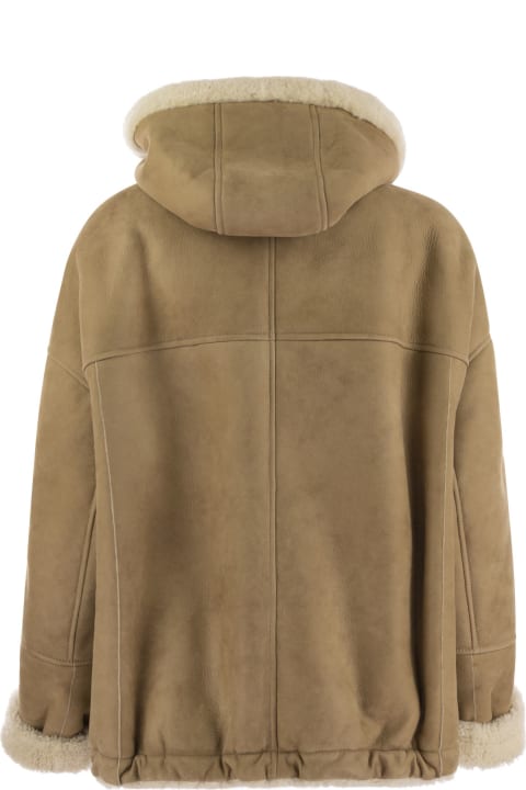 Fashion for Women Brunello Cucinelli Reversible Shearling Outerwear With Jewellery
