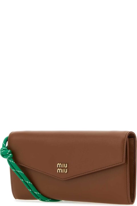 Miu Miu Sale for Women Miu Miu Caramel Leather Wallet