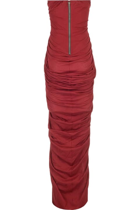 Dresses for Women Rick Owens Long Draped Bustier Dress