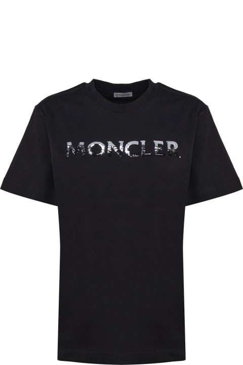 Moncler Topwear for Women Moncler T-shirt With Sequin Logo