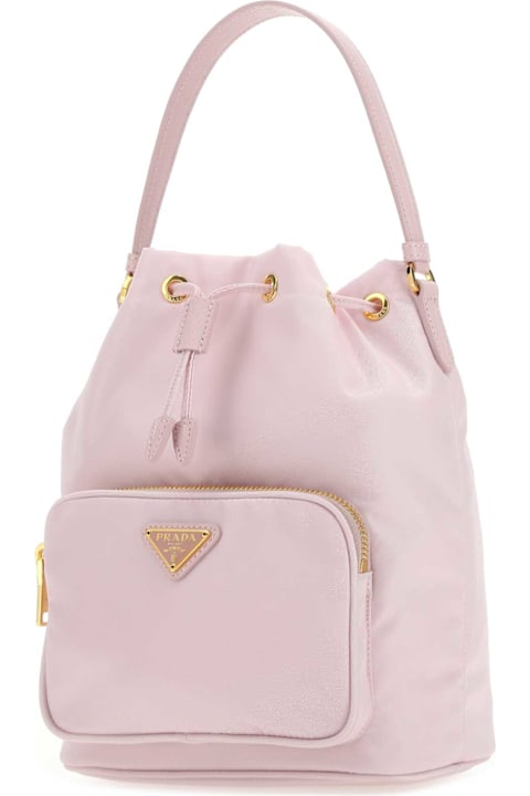 Prada Bags for Women Prada Pastel Pink Nylon Bucket Bag