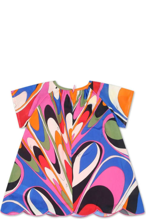 Fashion for Baby Boys Pucci Short-sleeved Dress With Multicoloured Waves Print