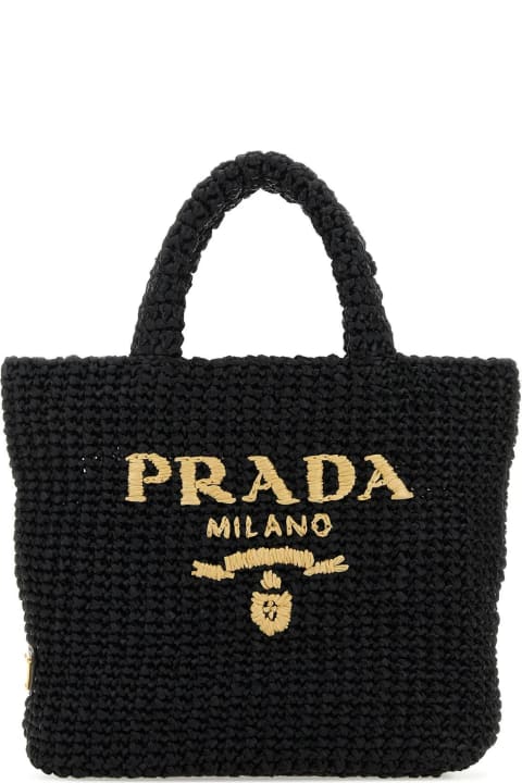 Prada Bags for Women Prada Black Straw Handbag