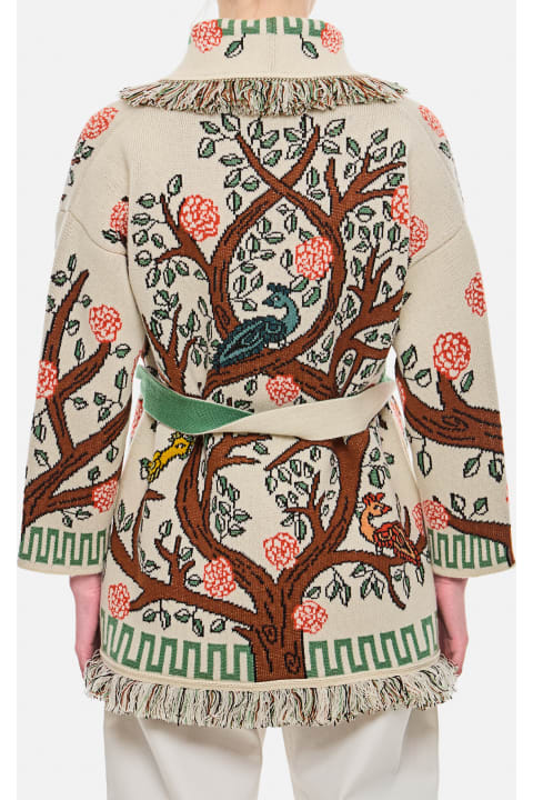 Alanui Coats & Jackets for Women Alanui Tree Of Life Cashmere Cardigan
