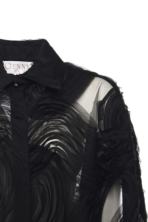 Genny for Kids Genny Embroidered Tulle Shirt