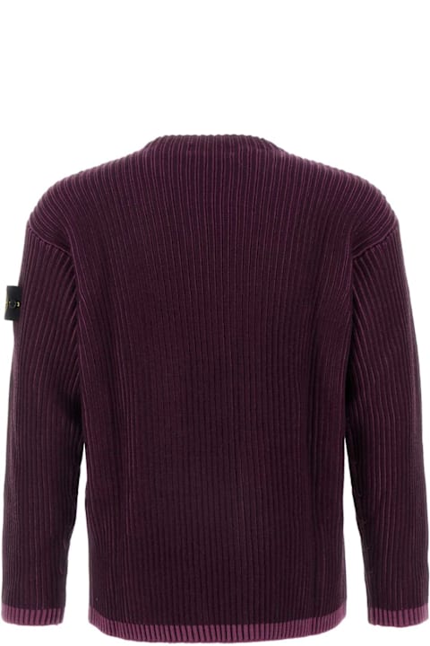 سترات لـ القسم الرجالي Stone Island Plum Wool Sweater