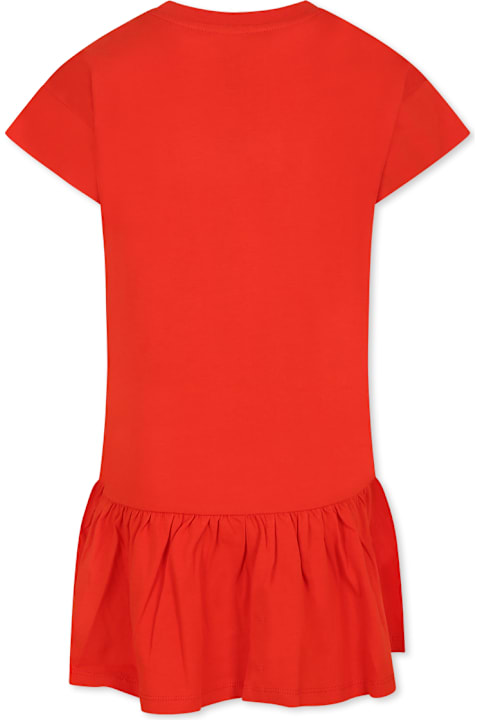 Homeware Kenzo Kids Red T-shirt For Kids With Lucky Tiger