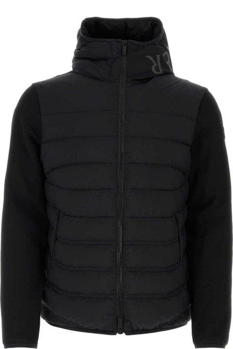 Clothing for Men Moncler Black Cotton And Nylon Zip Up Jacket
