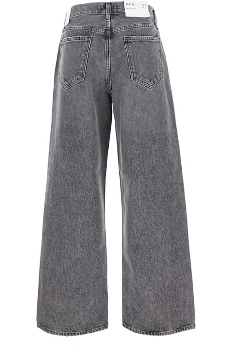 Homeware AGOLDE Grey Jeans With Low Waist And Wide Leg In Denim Woman