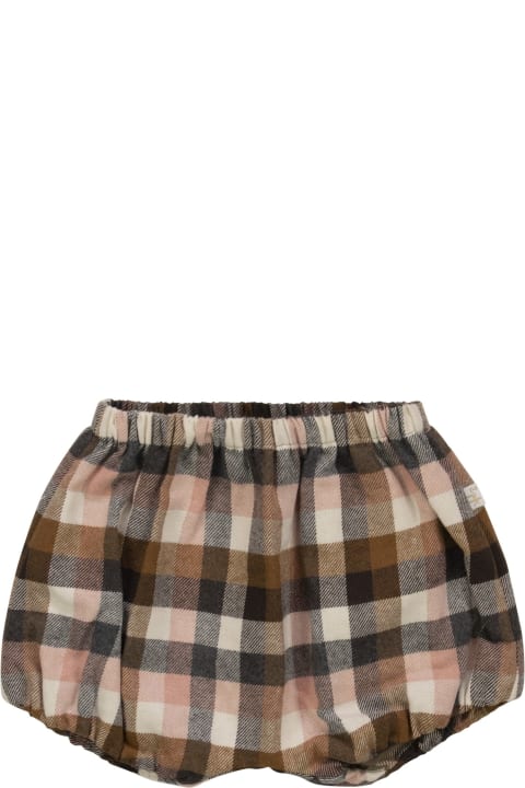 Bottoms for Baby Girls Il Gufo Checked Cotton Shorts