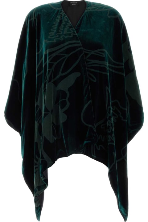 Giorgio Armani Coats & Jackets for Women Giorgio Armani Printed Velvet Cape