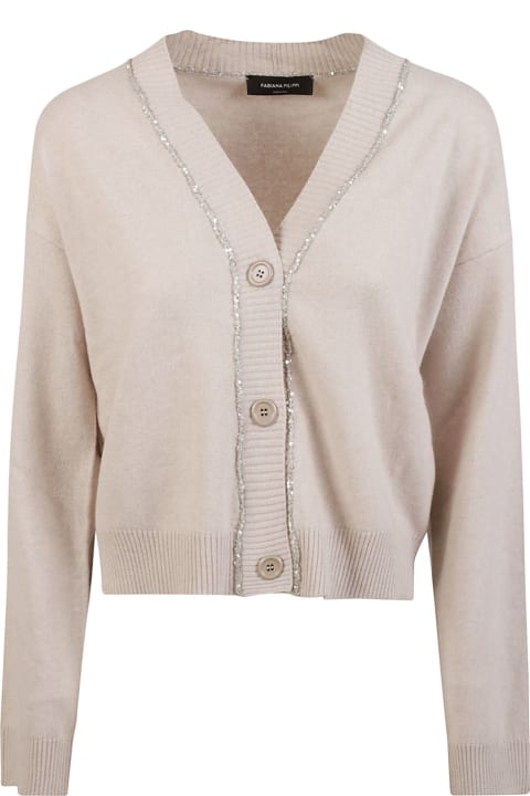 Fabiana Filippi for Women Fabiana Filippi Rib Trim Embellished Cardigan Fabiana Filippi